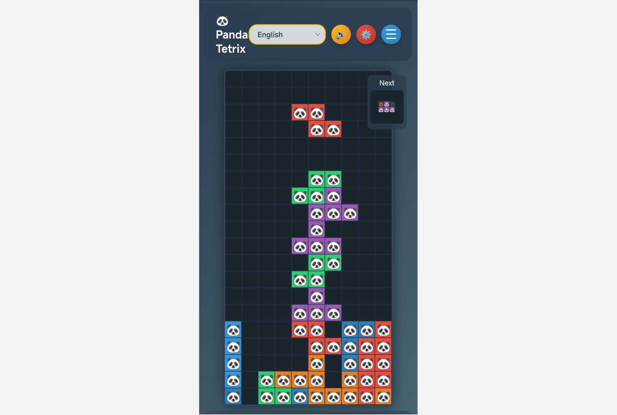 Panda Tetrix Interface